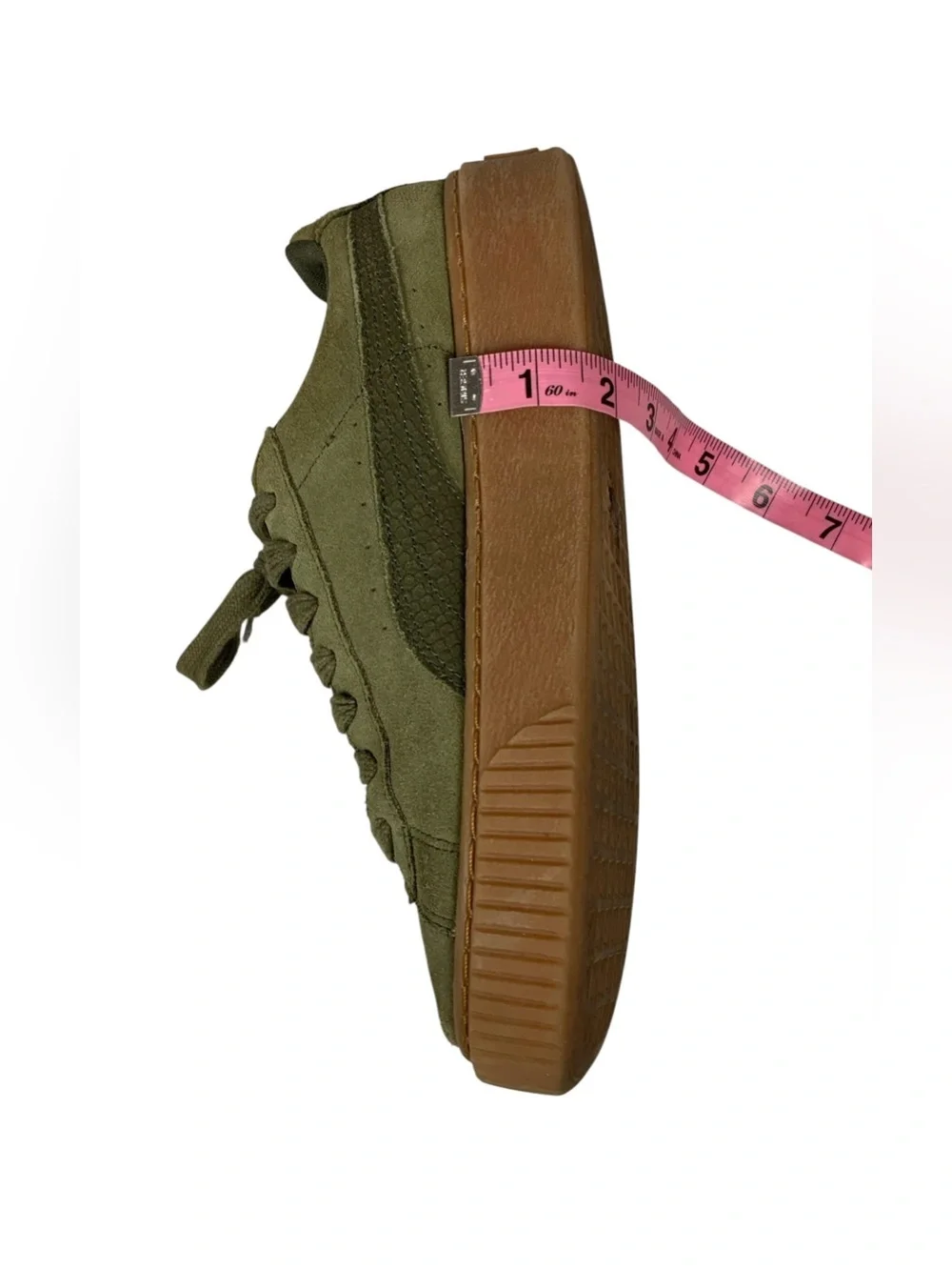 PUMA Burnt Olive Gum Suede Sneakers